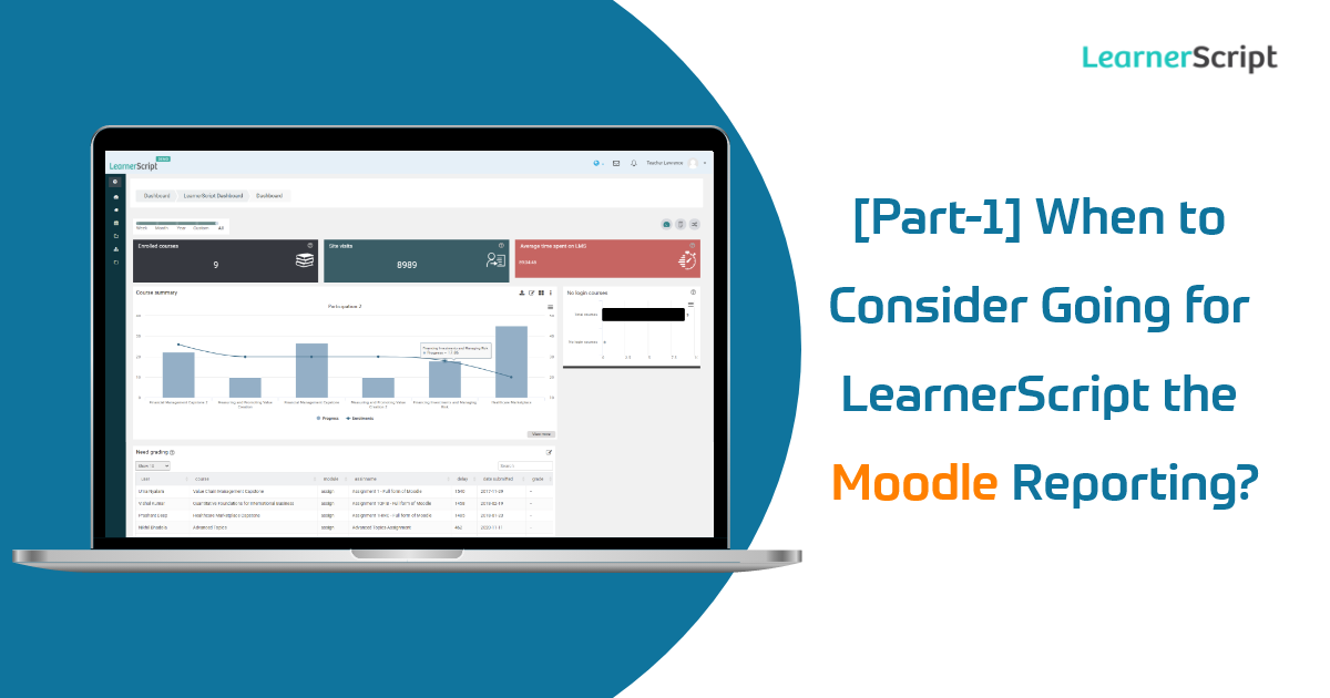 When to Consider Going for LearnerScript the Moodle Reporting?